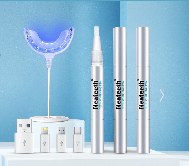 Dental Smart Whitening Machine USB Connect LED Blaue Lichtzähne Whitening Kits Private Label