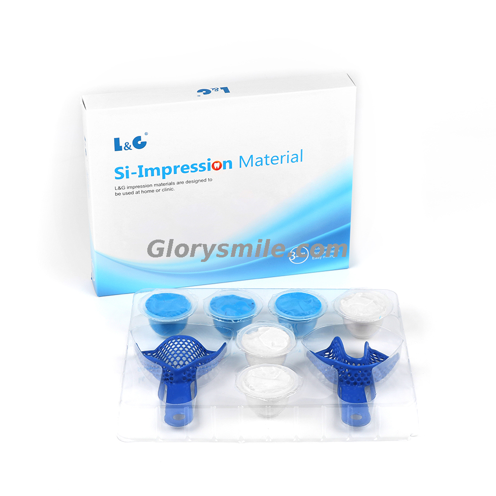GlorySmile Addition Silikon 28g Lichtkörper-Abdruck-Material-Kits mit Tabletts